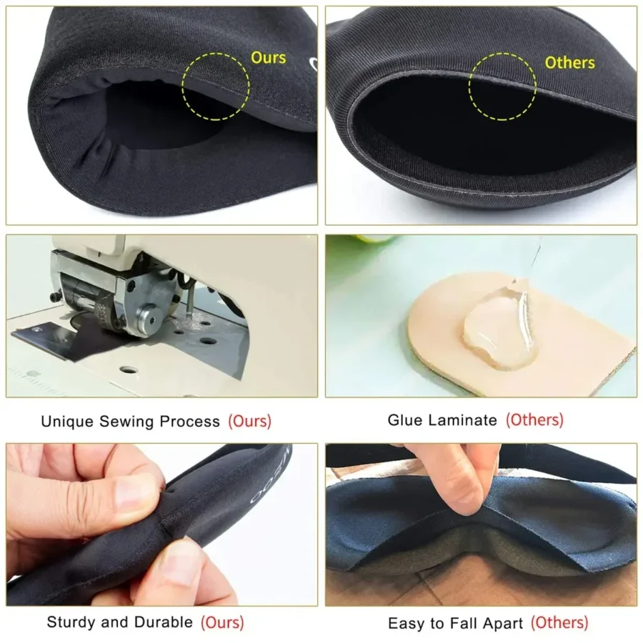 Eye Mask for Sleeping 3D Contoured Cup Blindfold Concave Molded Night Sleep Mask Block Out Light with Women Men - Image 3