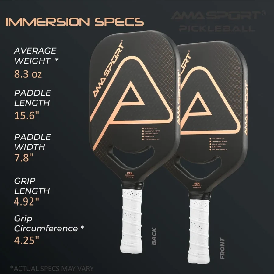 AMASPORT Pickleball Paddle with Maximum Spin USAPA Approved 3K Carbon Pickleball Paddles 20mm Thick Core Pickle ball Racket - Image 2