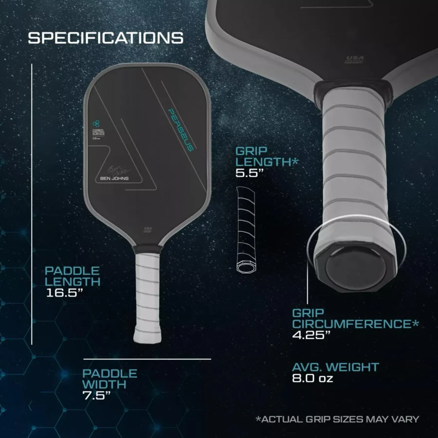 BEN JOHNS T700 Carbon Fiber Pickleball Paddle Carbon Friction Surface 16mm Polymer Honeycomb Core Enhanced Power & Spin Control - Image 6