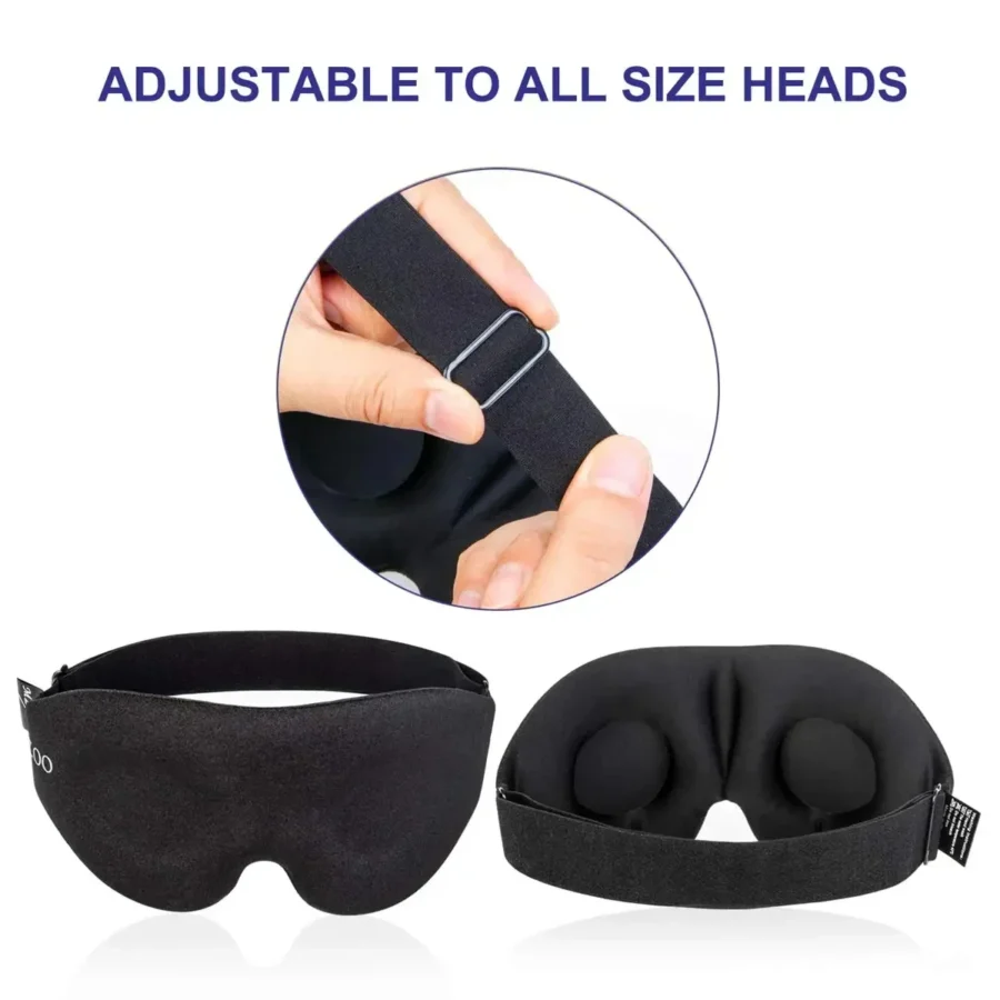 Eye Mask for Sleeping 3D Contoured Cup Blindfold Concave Molded Night Sleep Mask Block Out Light with Women Men - Image 4