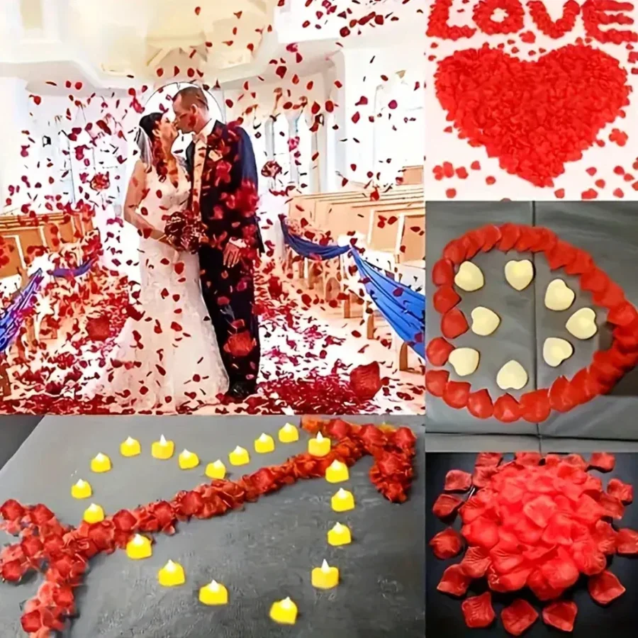 100-10000Pcs Top Colorful Artificial Fake Rose Petals Red White Gold Roses Petal Flowers Romantic Wedding Party Valentine Decor - Image 3