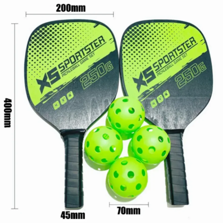 Pickleball Paddles Lightweight Pickleball Set with Portable Carry Bag 4 Balls Portable for Indoor Outdoor Exercise - Image 6