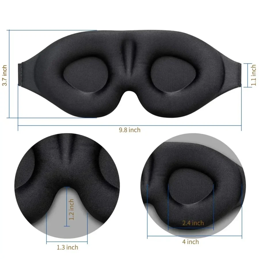 Eye Mask for Sleeping 3D Contoured Cup Blindfold Concave Molded Night Sleep Mask Block Out Light with Women Men - Image 5