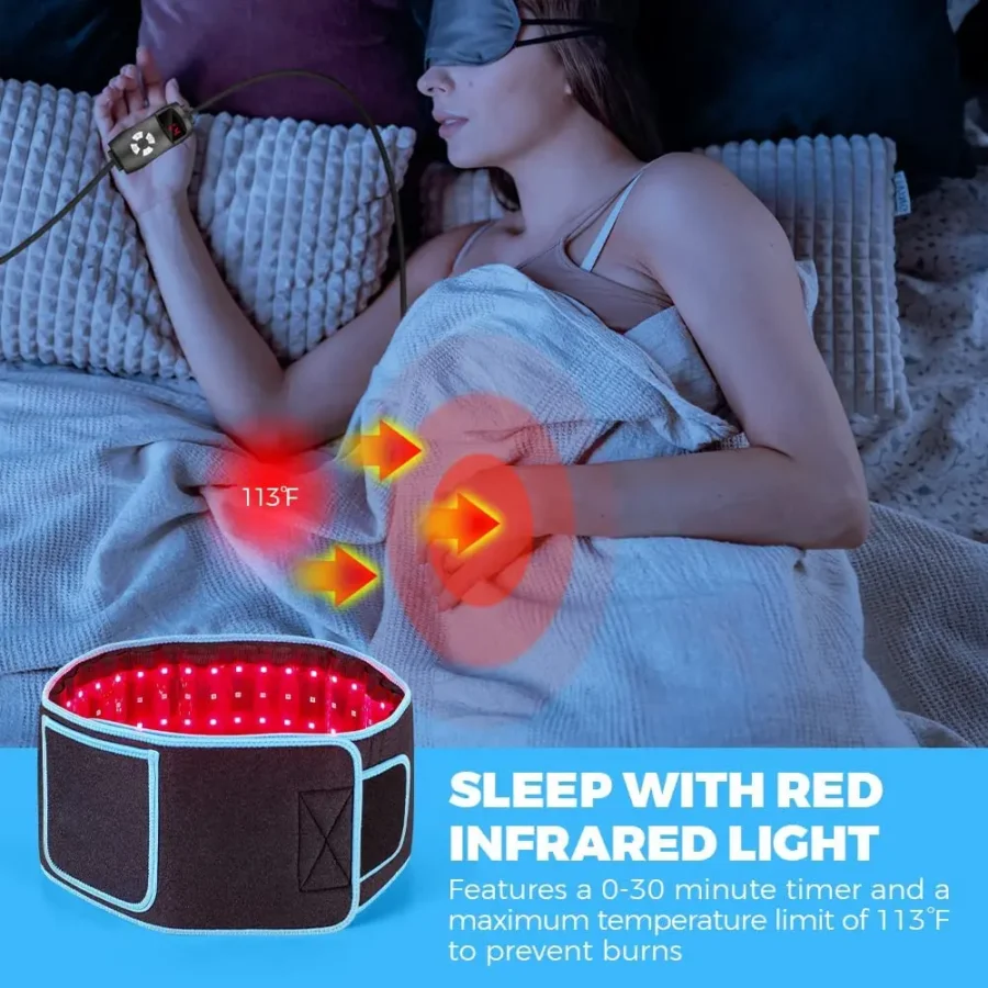 Red ＆Infrared Light Therapy Belt 850nm 660nm LED Beauty Devices fo Wrap Burn Fat Face Wrap Slimming Waist Heat Pad Full Body - Image 2