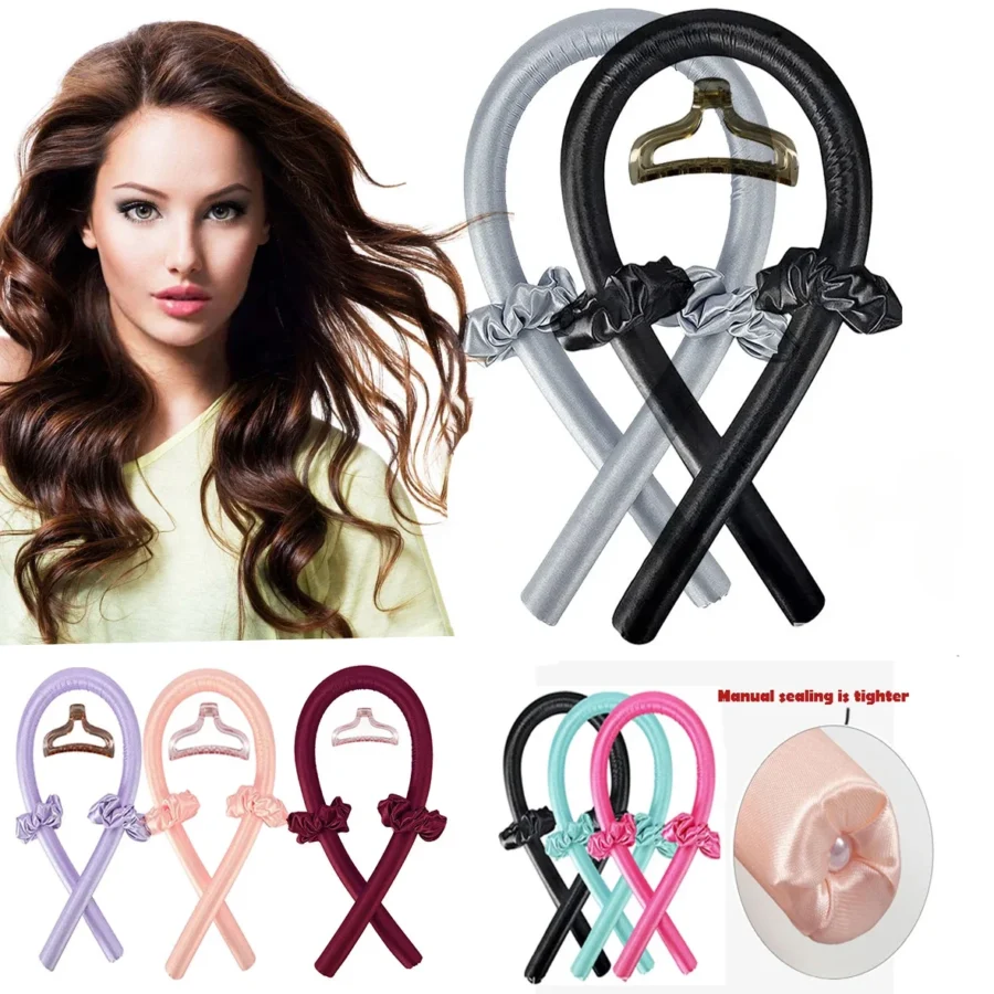 Heatless Curling Rod Headband No Heat Silk Curls Ribbon Hair Rollers Sleeping Soft Headband Lazy Hair Curlers Hair Styling Tools - Image 2