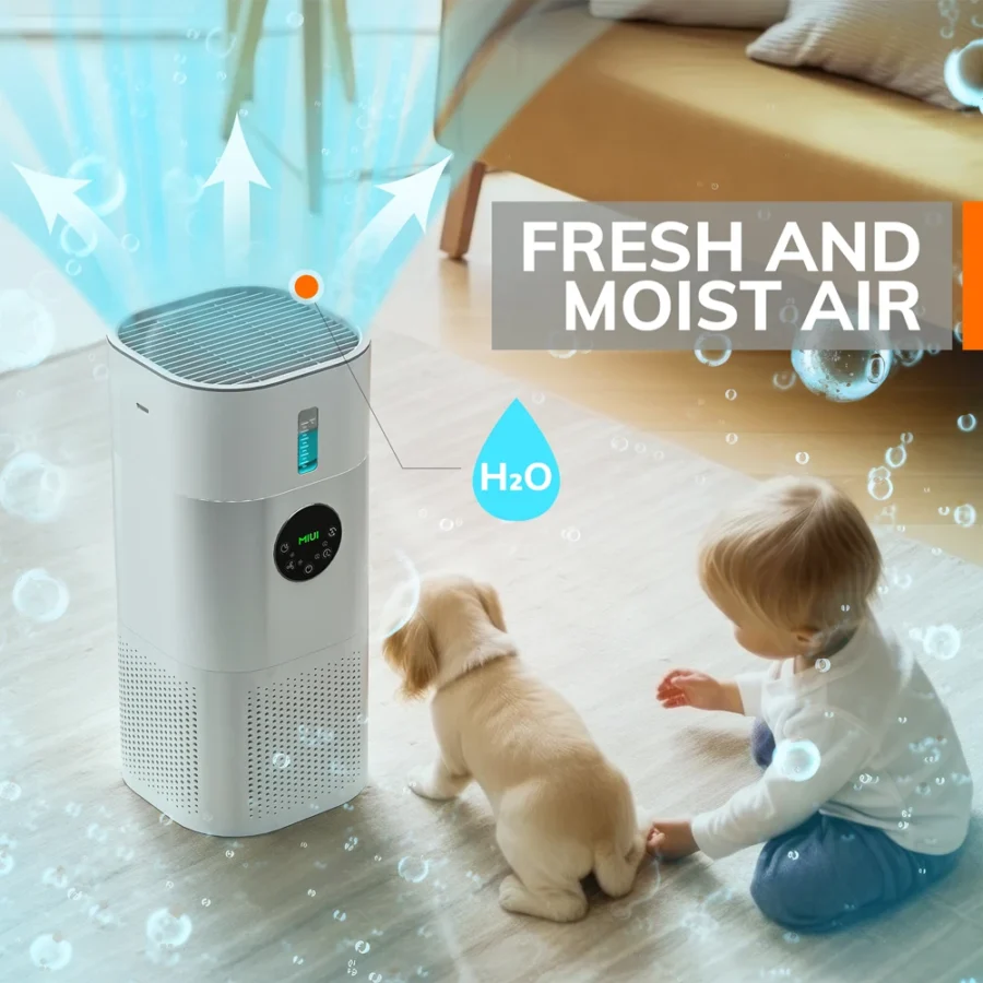 Air Purifier with Humidifier Combo for Home Allergies and Pets Hair, Smokers in Bedroom, H13 True HEPA Filter，2-in-1 - Image 6